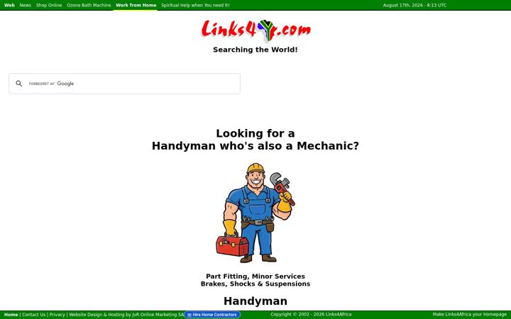 Screenshot of links4africa.com