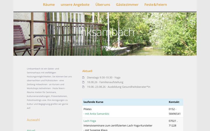 Screenshot of linksambach.de
