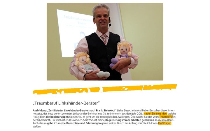 Screenshot of linkshaender-berater-ausbildung.de
