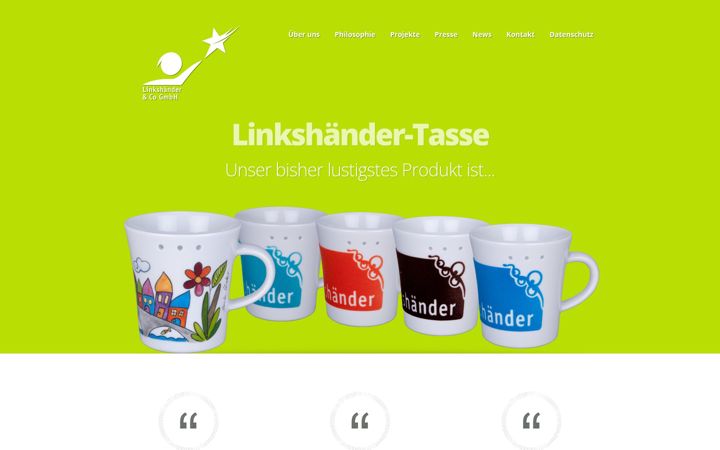 Screenshot of linkshaender-co.de