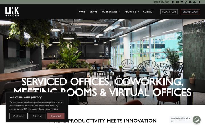Screenshot of linkspaces.co.uk