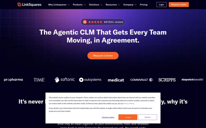 Screenshot of linksquares.com
