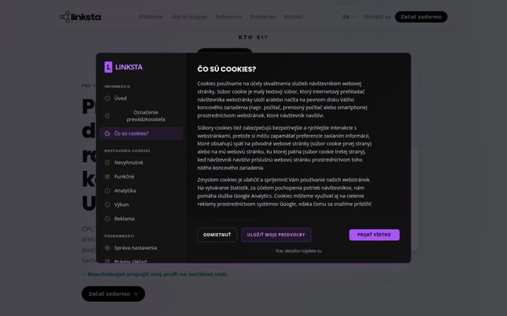 Screenshot of linksta.app