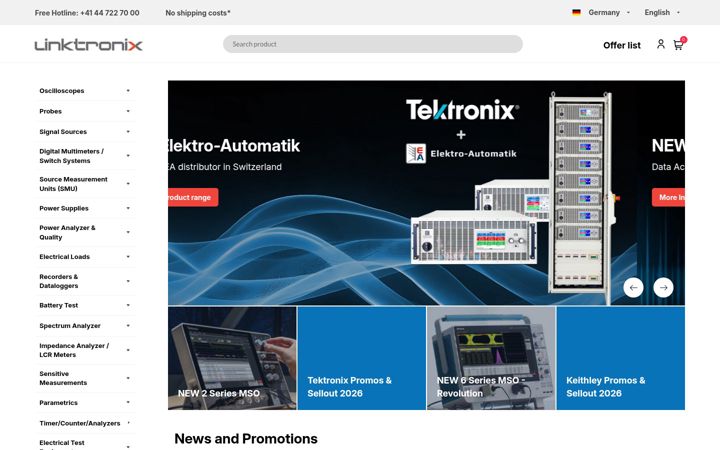 Screenshot of linktronix.ch
