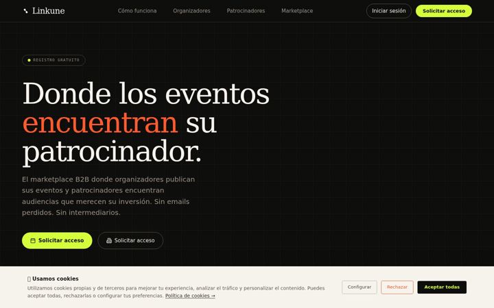 Screenshot of linkune.com