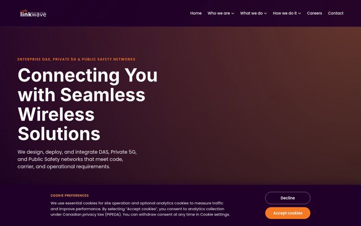 Screenshot of linkwavewireless.com