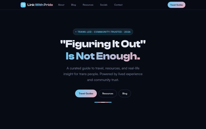 Screenshot of linkwithpride.com