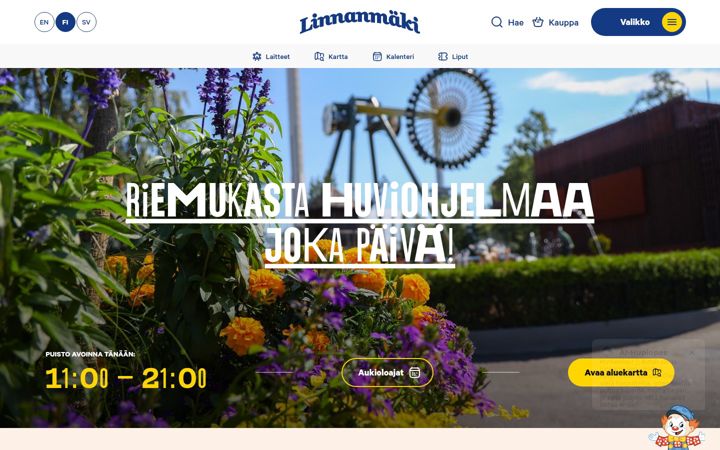 Screenshot of linnanmaki.fi