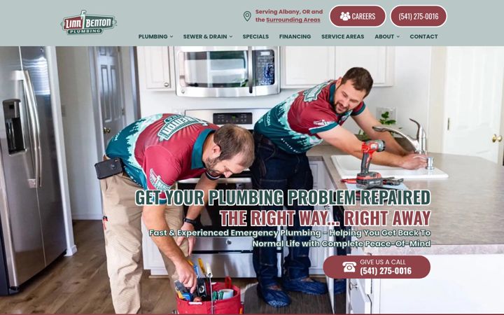 Screenshot of linnbentonplumbing.com