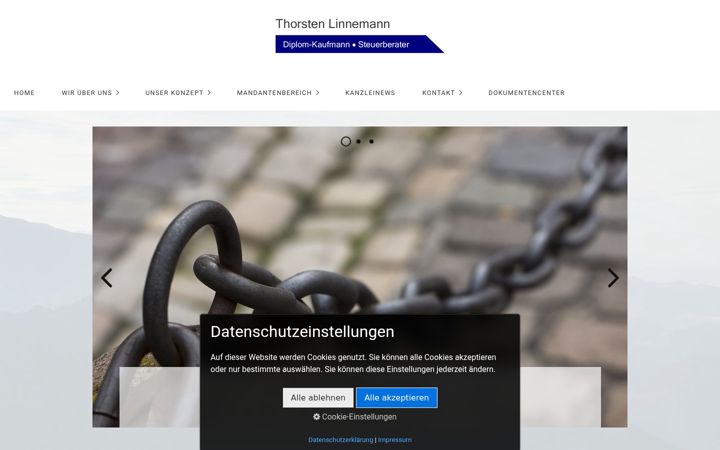 Screenshot of linnemann-stb.de