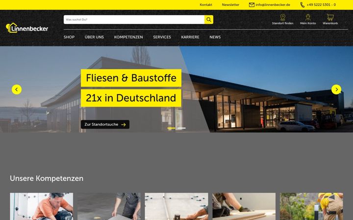 Screenshot of linnenbecker.de