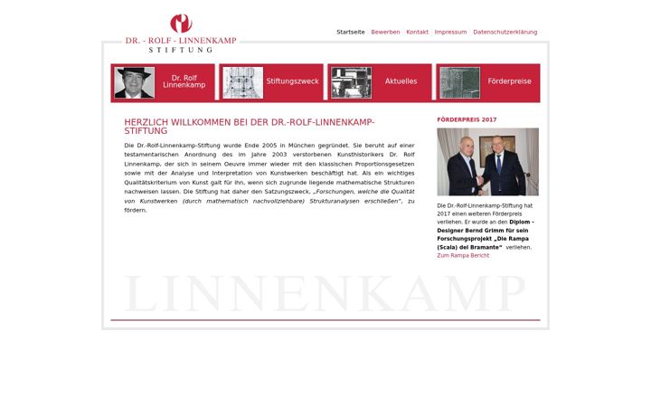 Screenshot of linnenkamp-stiftung.de
