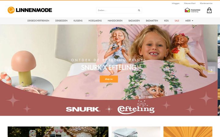 Screenshot of linnenmode.nl