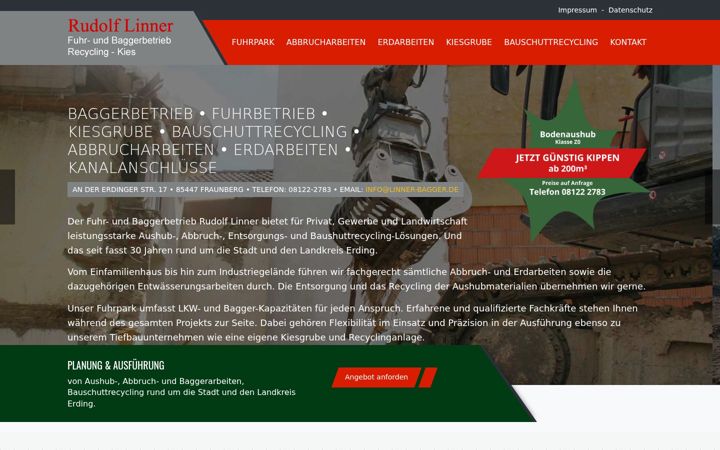 Screenshot of linner-bagger.de