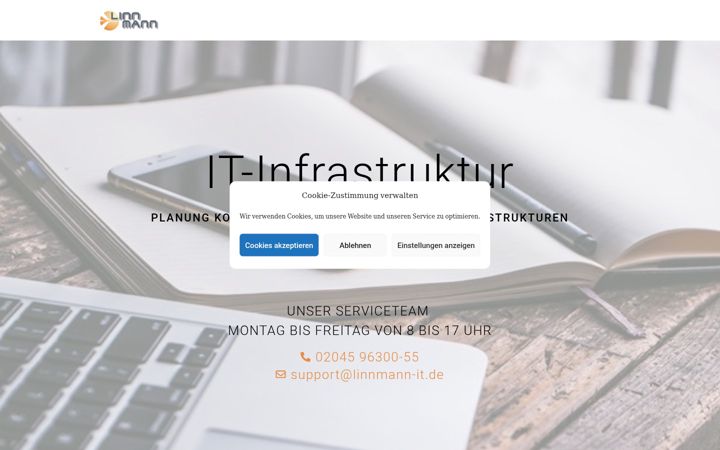 Screenshot of linnmannit.de