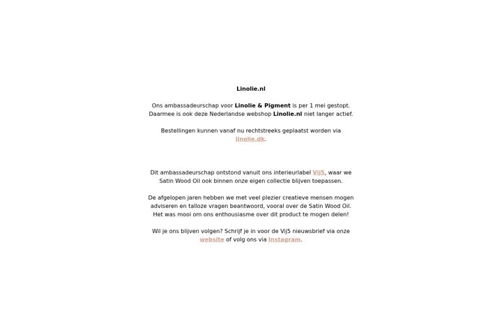 Screenshot of linolie.nl