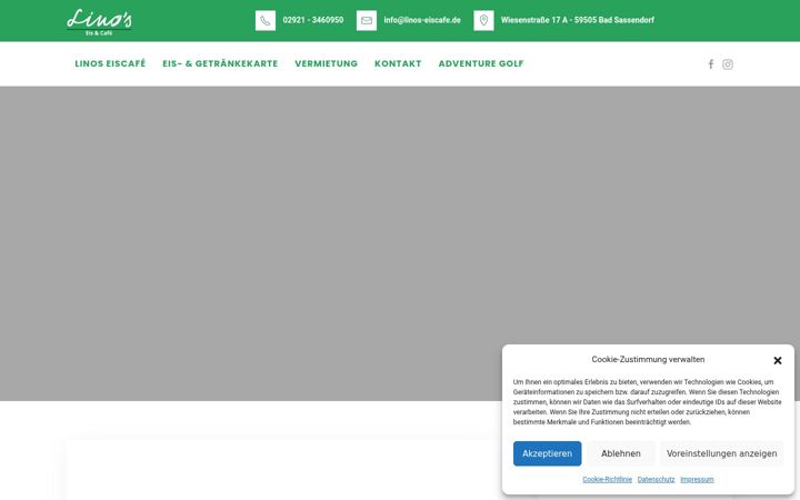 Screenshot of linos-eiscafe.de
