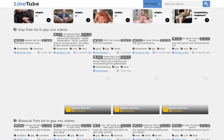 Screenshot του linotube.com