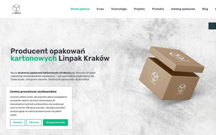 Screenshot of linpak.pl