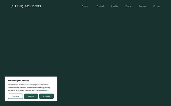 Screenshot of linqadvisors.com
