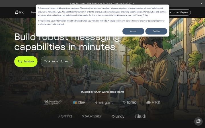 Screenshot of linqapp.com