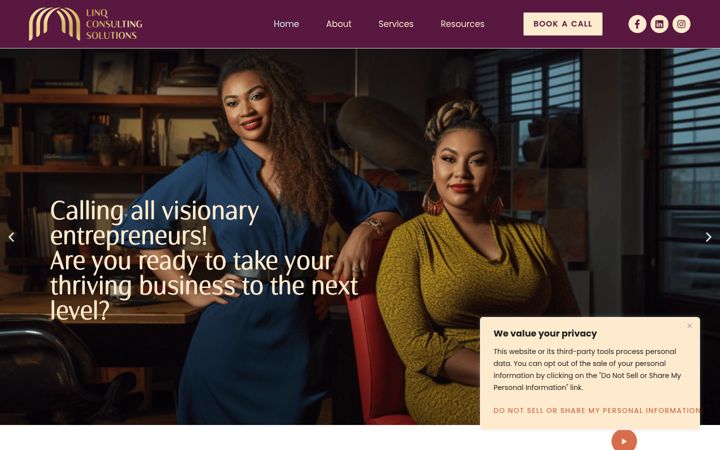 Screenshot of linqcs.com
