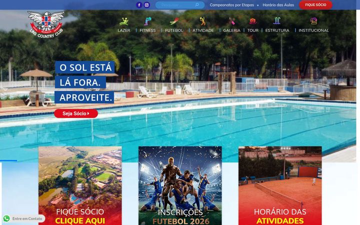 Screenshot of linscountryclub.com.br