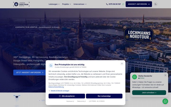 Screenshot of linsenspektrum.de