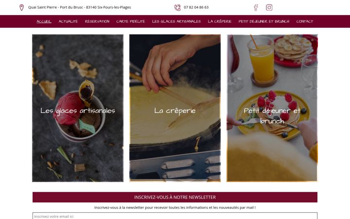 Screenshot of linstant-gourmand83.fr