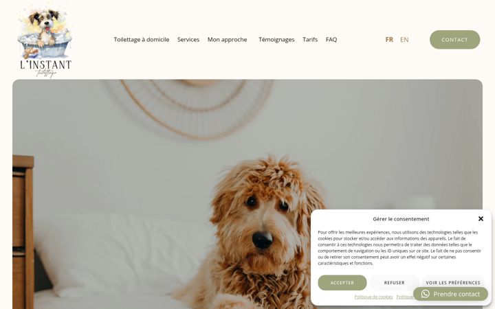Screenshot of linstant-toilettage.ch