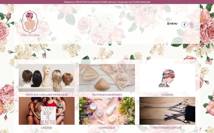 Screenshot of linstantrose.fr
