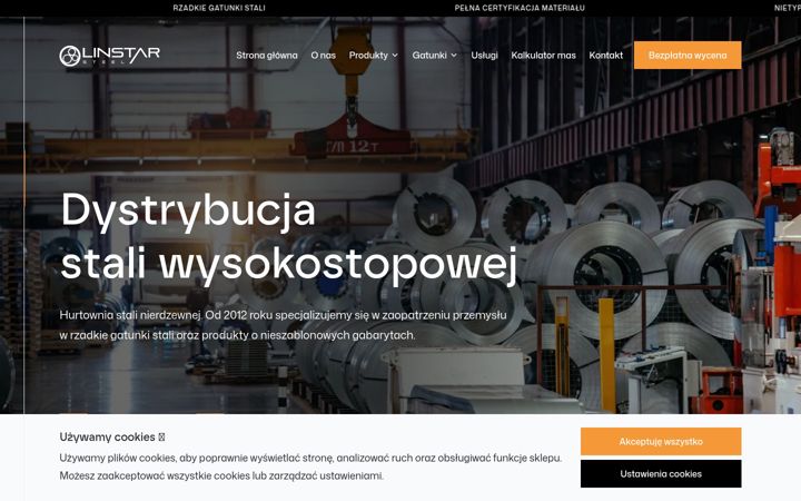 Screenshot of linstar.eu