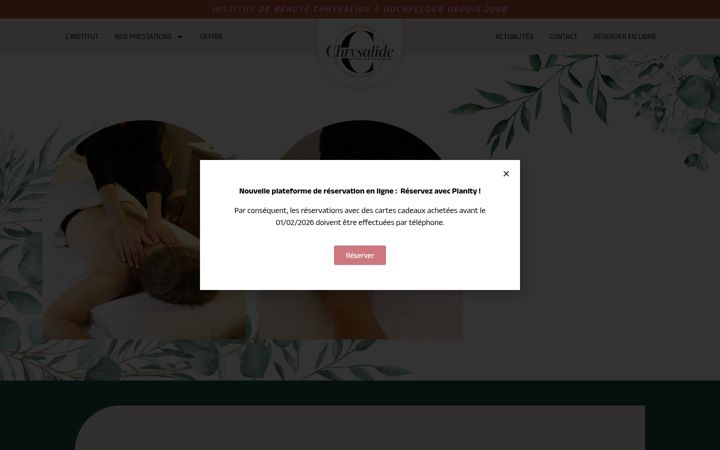 Screenshot of linstitut-chrysalide.fr