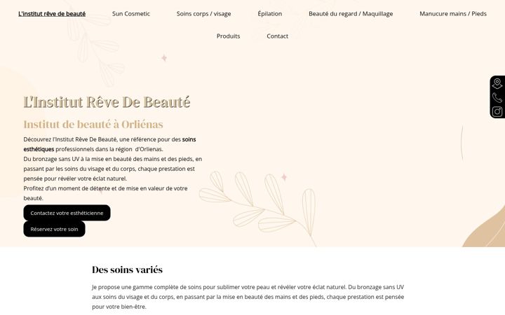 Screenshot of linstitutrevedebeaute.fr