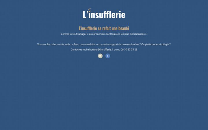Screenshot of linsufflerie.fr