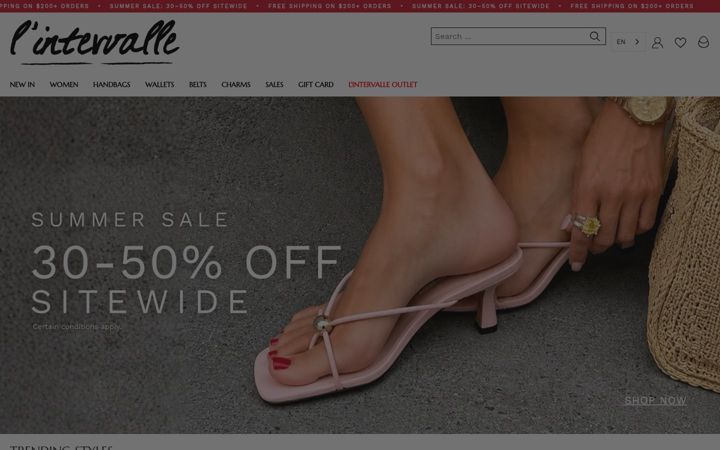 Screenshot of lintervalleshoes.com