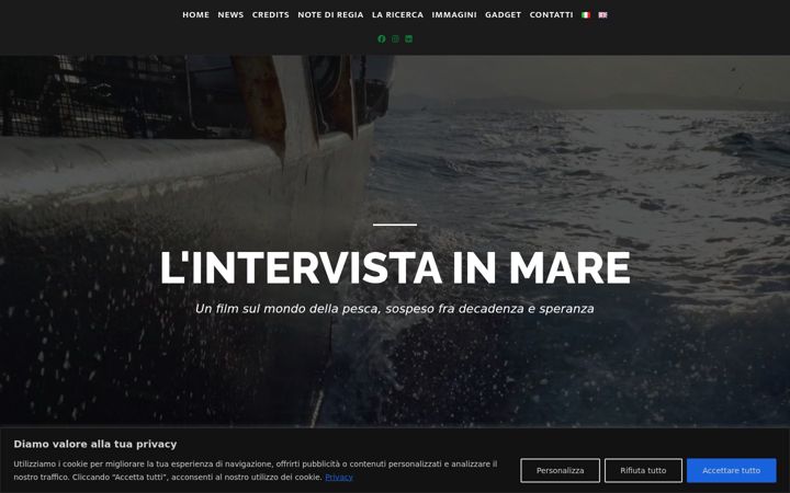 Screenshot of lintervistainmare.it