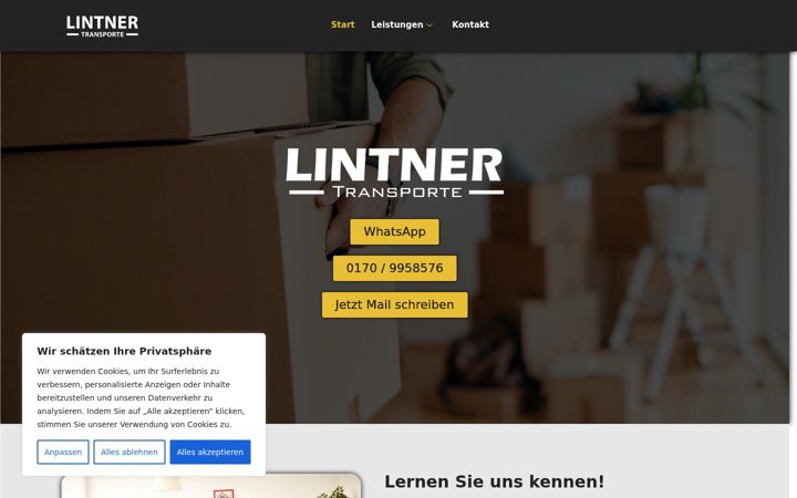 Screenshot of lintner-transporte.de