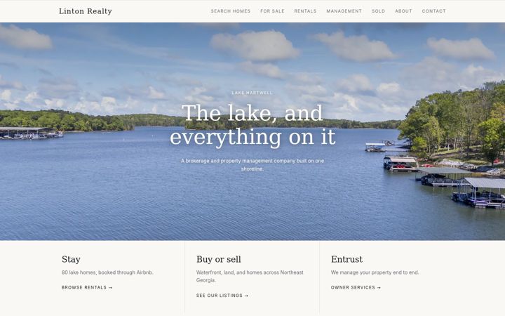 Screenshot of lintonrealty.com