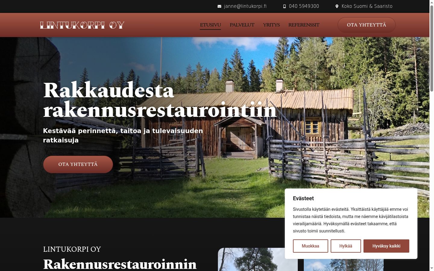 Screenshot des Einwilligungsbanners vor jeglicher Interaktion