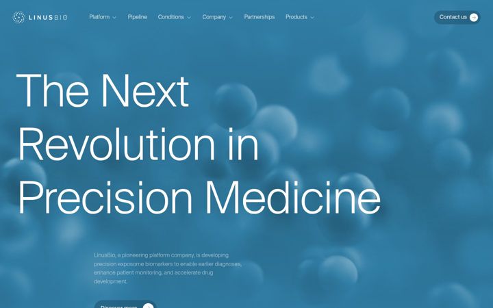 Screenshot of linusbio.com