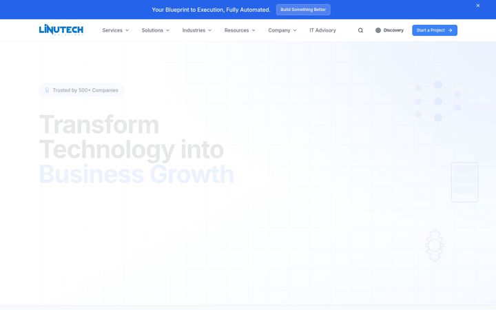 Screenshot of linutech.com