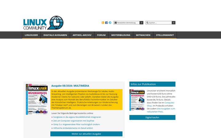 Screenshot of linux-community.de