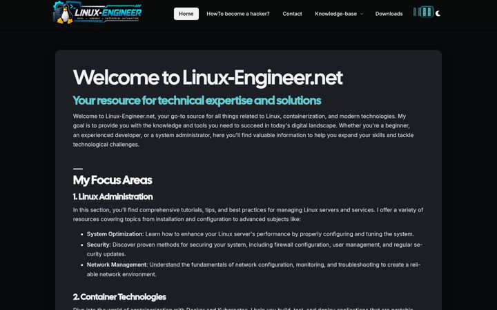 Screenshot of linux-engineer.net