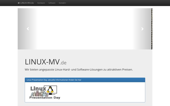 Screenshot of linux-mv.de