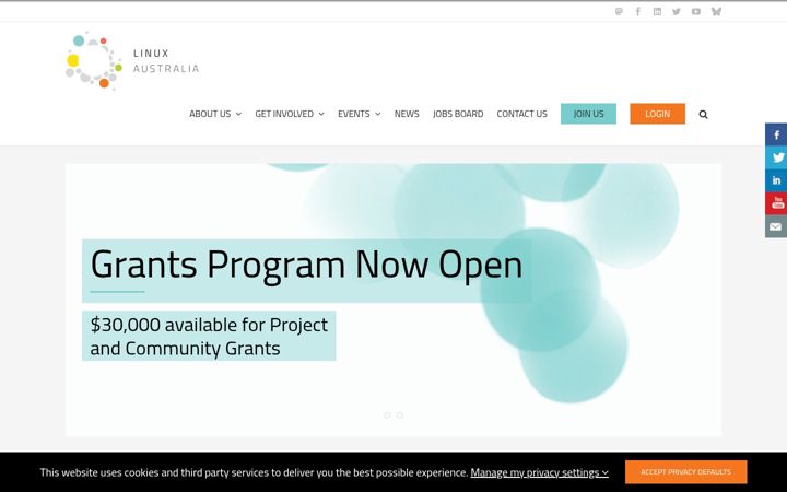 Screenshot von linux.org.au