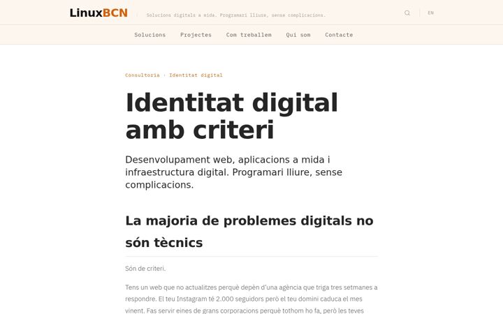 Screenshot of linuxbcn.com