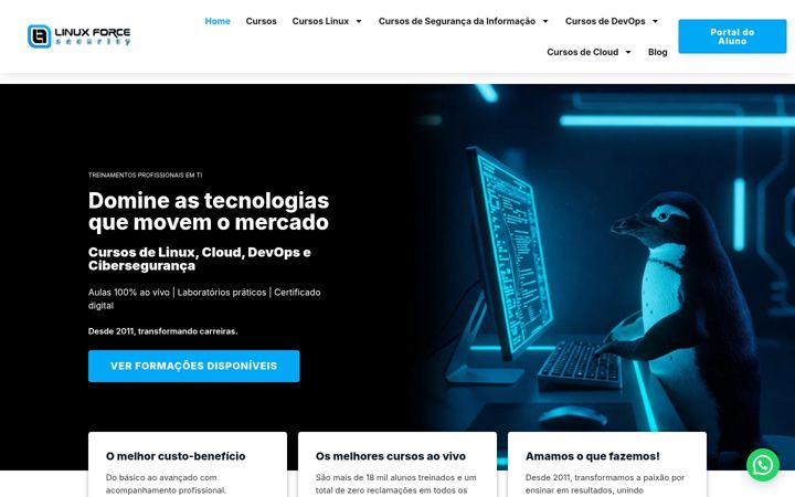 Screenshot of linuxforce.com.br