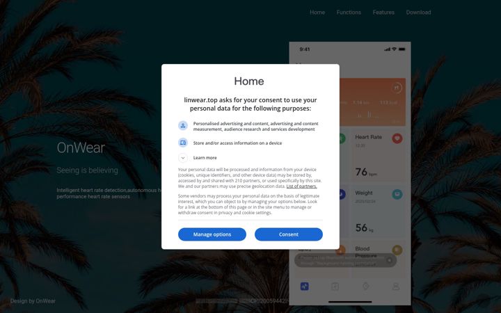 Screenshot of linwear.top