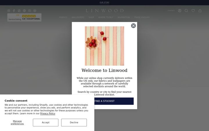 Screenshot of linwood-fabrics.myshopify.com
